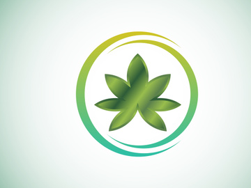 Marijuana leaf. Medical cannabis. Hemp oil. cannabis or marijuana leaf logo
