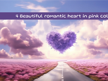 Beautiful romantic heart in pink color