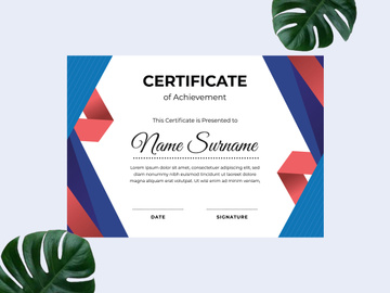 Modern certificate design template