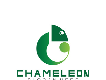 Chameleon logo design template. Vector illustration