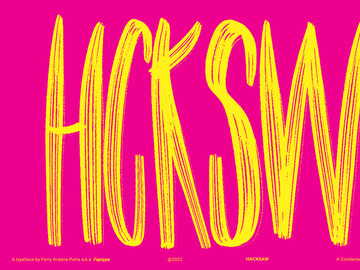 Hacksaw | Condensed Dry Brush Font