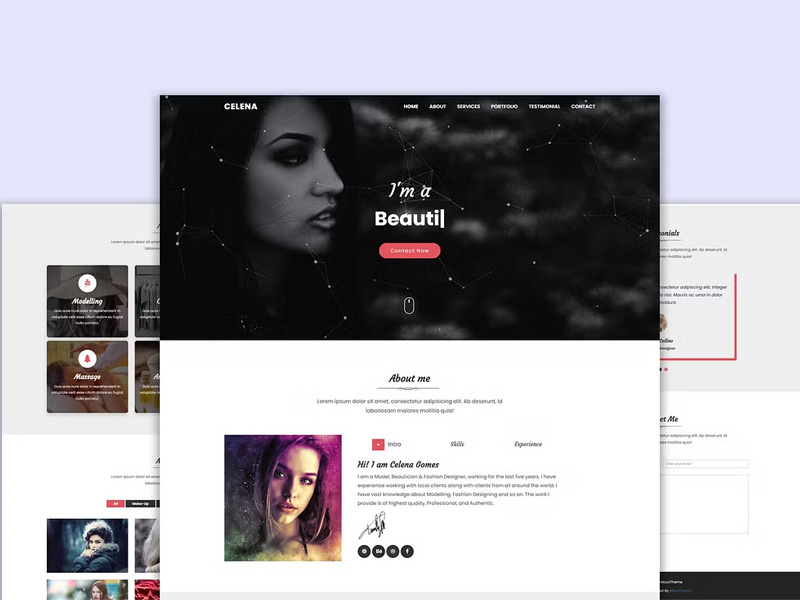 Personal Portfolio Bootstrap Template by Mourithemes ~ EpicPxls