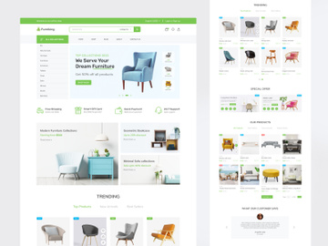 E-commerce Furniture Store Landing page Web Design
