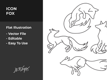 Fox Silhouette Vector Bundle