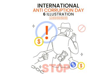 6 International Anti Corruption Day Illustration
