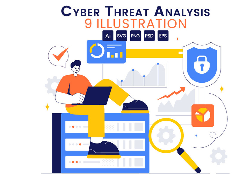 9 Cyber Threat Analysis Illustration by denayuneep ~ EpicPxls