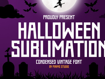 Halloween Sublimation - Condensed Vintage Font