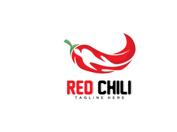 Red Chili Logo, Hot Chili Peppers Vector, Chili Garden House Illustration, Company Product Brand Illustration