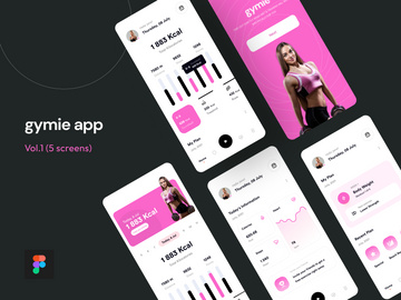 Gym Fitness App UI Kit - Part 01