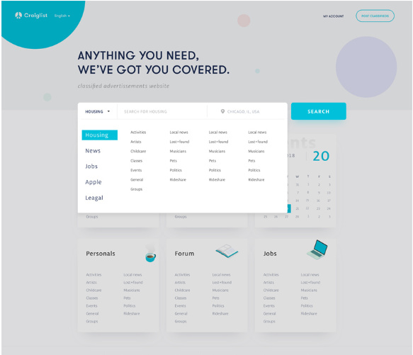 克雷格列表的重新设计--草图赠品(Craiglist redesign - Sketch Freebie)插图1
