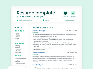 Resume Figma template