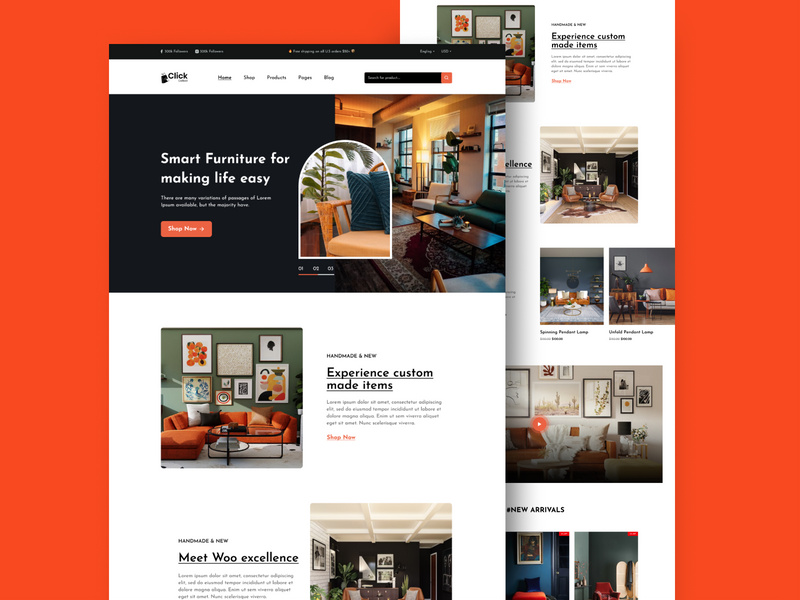 Furniture Store site Page Design by UX Lab EpicPxls
