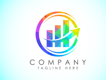 Finance and accounting logo low poly art style design vector template, Business finance logo