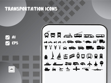 Transportation Icon Set