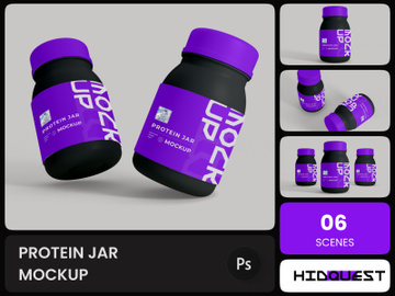 Protein Jar Mockup