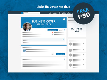 Linkedin Cover Free Mockup