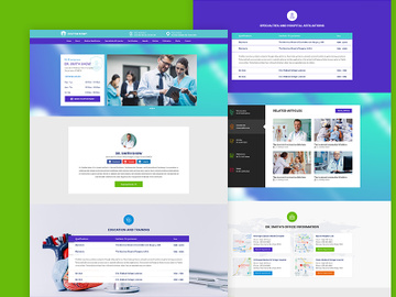 Personal Resume PSD Template For Doctor