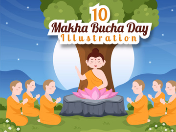 10 Happy Makha Bucha Day Illustration