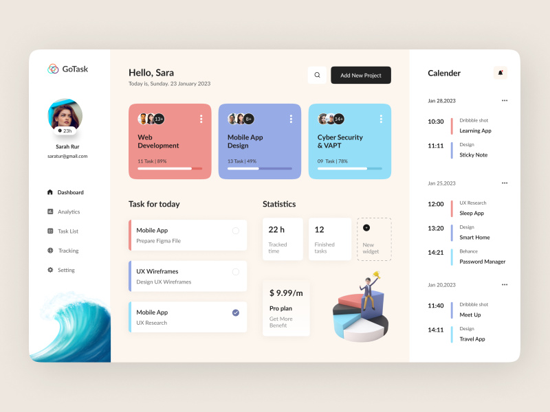 Project Management Dashboard by Designist ~ EpicPxls