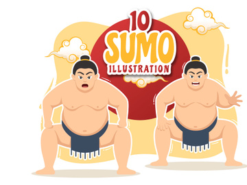 10 Sumo Wrestler Illustration