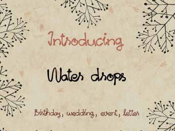 Water Drops – A Fresh & Fluid Handwritten Font