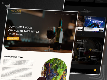 Wine Landing Page Interface - Figma