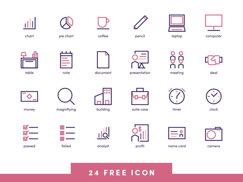 免费商业和会计图标集01版(Free Business & Accounting Icon Set Version 01)插图2