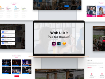 Pep Talk Speakers Web UI Kit