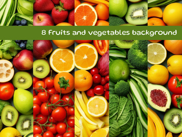 Fruits and vegetables background