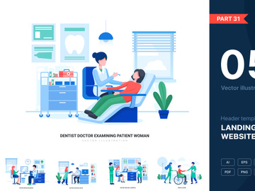 [Part 31] Hospital and Healthcare Vector Scenes