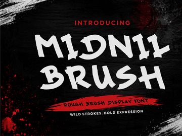 Midnil Brush – Wild Stroke Display Font