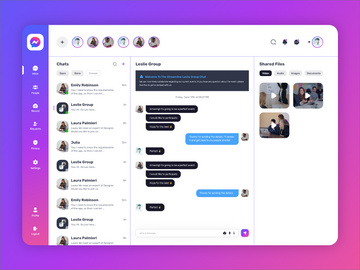 Messenger App Challenge UI Kit - Light Theme