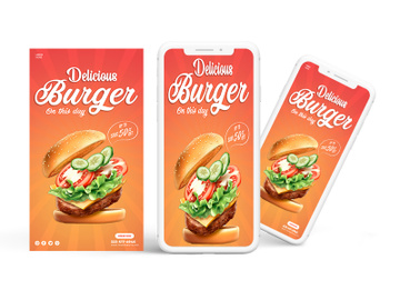 Food Menu and Restaurant Instagram and Facebook Story