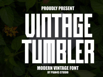 Vintage Tumbler - Modern Vintage Font