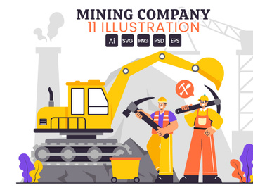 11 Mining Company Illustration