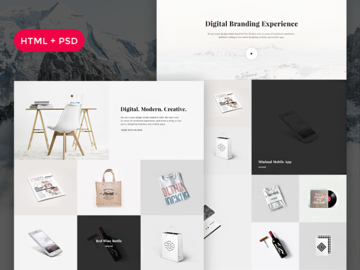 Snow - Free HTML + PSD Portfolio