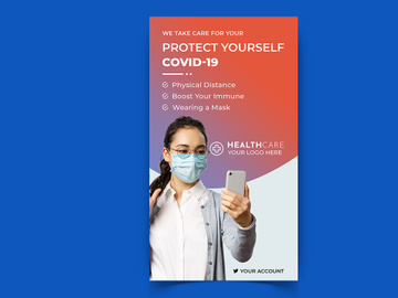 Corona Virus Awareness Social Media Post Template