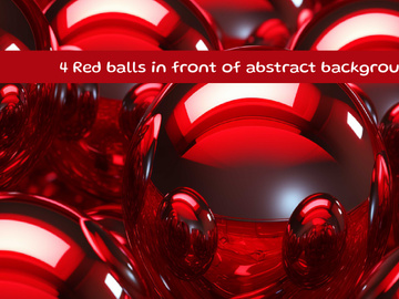 Red balls in front of abstract background