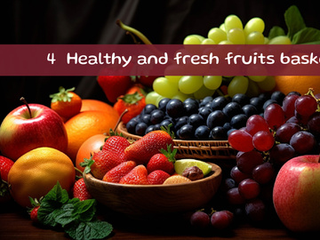 Healthy and fresh fruits basket