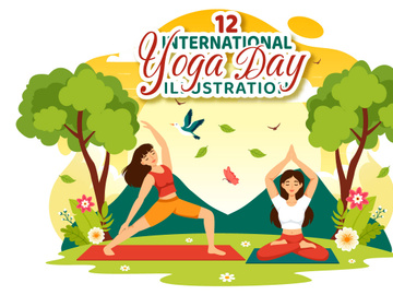 12 International Yoga Day Illustration