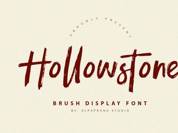 Hollowstone - Brush Font