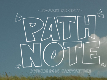 Path Note | Outline Bold Handwritten