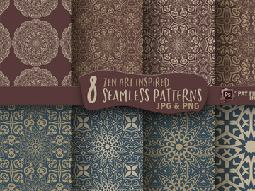 Mandala Seamless Digital Paper Patterns