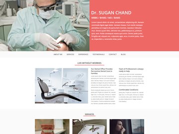 Dentist website template