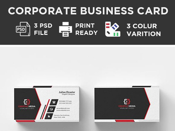 Free Business Card Template 3 Colors