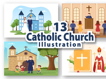 13 Cathedral Catholic Church Illustration