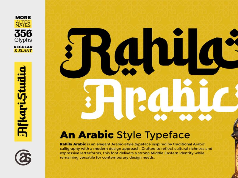 Rahila Arabic - An Arabic Style Typeface Font by Afkari ~ EpicPxls
