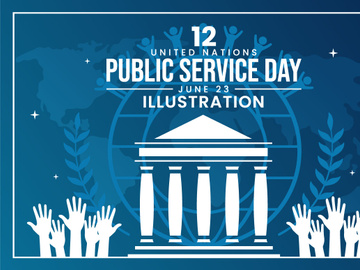 12 United Nations Public Service Day Illustration