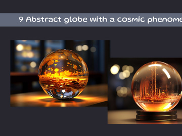 Abstract globe with a cosmic phenomenon