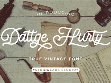 Dattge Hurty - Monoline Retro Script Font